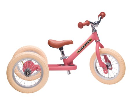 Pierwszy rowerek trójkołowy dziecięcy biegowy 2w1 różowy matowy Trybike CoandCo