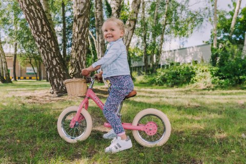 Pierwszy rowerek trójkołowy dziecięcy biegowy 2w1 różowy matowy Trybike CoandCo