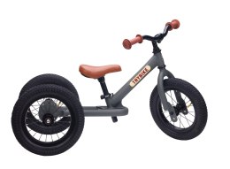 Pierwszy rowerek trójkołowy dziecięcy biegowy 2w1 szary matowy Trybike CoandCo
