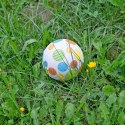 Piłka dla dzieci kauczukowa szara w kółka 12 cm sigikid Sigikid