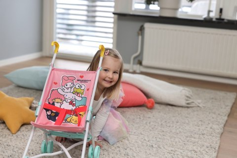 Wózek dla lalek Hello Kitty i przyjaciele spacerówka zabawka dla dzieci lalki MICKI