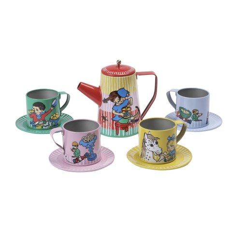 Zestaw do serwowania herbaty zabawka dla dzieci, Pippi Langstrumpf, kubki MICKI