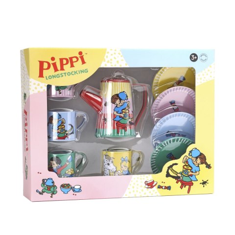 Zestaw do serwowania herbaty zabawka dla dzieci, Pippi Langstrumpf, kubki MICKI