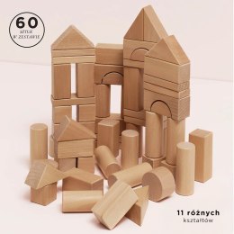 Drewniane klocki naturalne 60 sztuk, zabawka układanka dla dzieci, Le Toy Van Le Toy Van