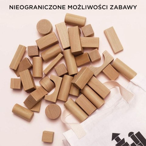 Drewniane klocki naturalne 60 sztuk, zabawka układanka dla dzieci, Le Toy Van Le Toy Van
