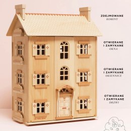 Naturalny drewniany domek dla lalek, zabawka dla dzieci, lalki, Le Toy Van Le Toy Van