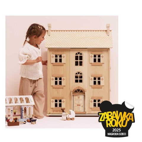 Naturalny drewniany domek dla lalek, zabawka dla dzieci, lalki, Le Toy Van Le Toy Van