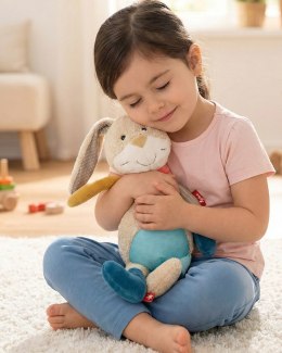 Pierwsza przytulanka Króliczek 31cm patchworkowa zabawka dla dzieci sigikid Sigikid