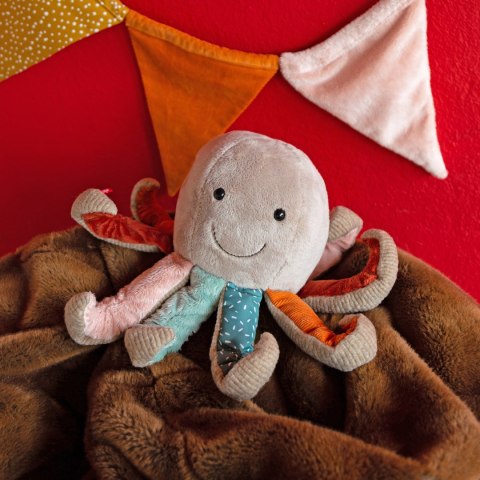 Pierwsza przytulanka Ośmiornica 26cm patchwork maskotka zabawka sigikid Sigikid