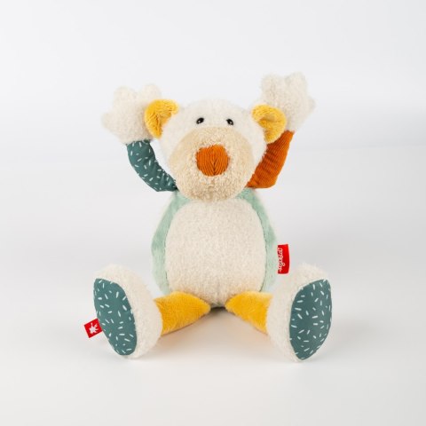 Pierwsza przytulanka pluszowy Miś Polarny 31cm patchworkowa zabawka sigikid Sigikid