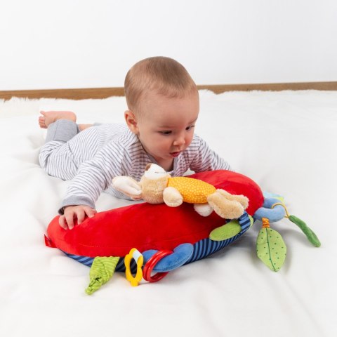 Poduszka do leżenia na brzuszku 37cm zabawka ruchowa grzechotka sigikid Sigikid