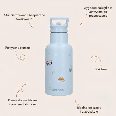 Butelka bidon 350 ml KIDZROOM Little Story Blue