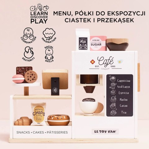 Drewniana kawiarnia dla dzieci, sklep, zabawa w odgrywanie ról, Le Toy Van Le Toy Van
