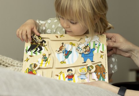 Drewniana układanka puzzle labirynt edukacyjna zabawka dla dzieci Pippi MICKI