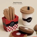 Drewniany zestaw 3w1 hamburger frytki napój, zabawka dla dzieci, Le Toy Van Le Toy Van
