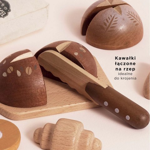Drewniany zestaw pieczywa z nożem do krojenia, zabawka dzieci Le Toy Van Le Toy Van