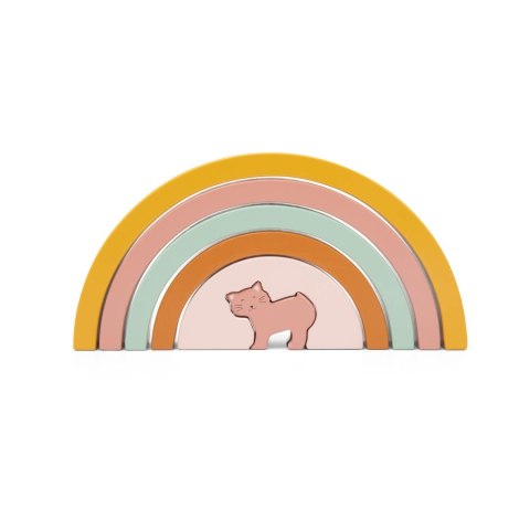 Drewniana układanka tęcza - Kot Trixie Baby