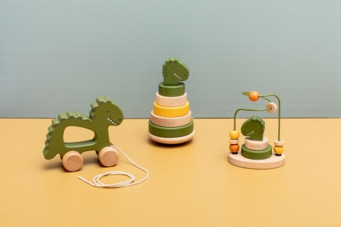 Drewniana zabawka do ciągnięcia - Dinozaur Trixie Baby