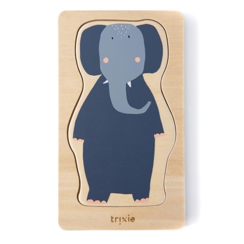 Drewniane Puzzle Warstwowe - Zwierzaki Trixie Baby