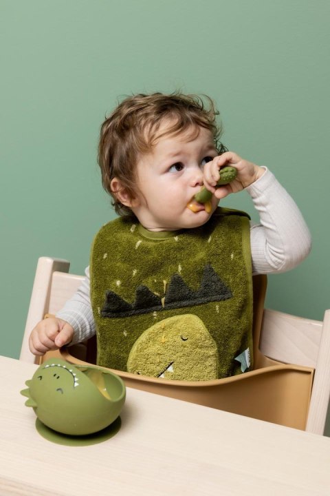 Zestaw do karmienia Miseczka z przyssawką i łyżeczką Dinozaur 4m+ Trixie Baby