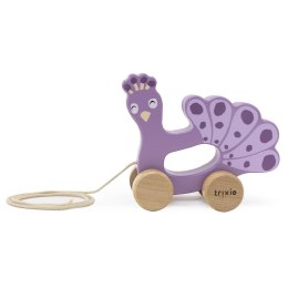 Drewniana zabawka do ciągnięcia - Paw Trixie Baby
