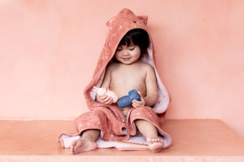 Ręcznik Kąpielowy z Kapturem 70 x 130cm - Kot Trixie Baby