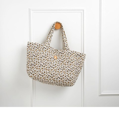 Stylowa torba muślinowa pikowana Leopard Sauthon