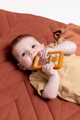Drewniany silikonowy telefon dla niemowląt - Lis Trixie Baby