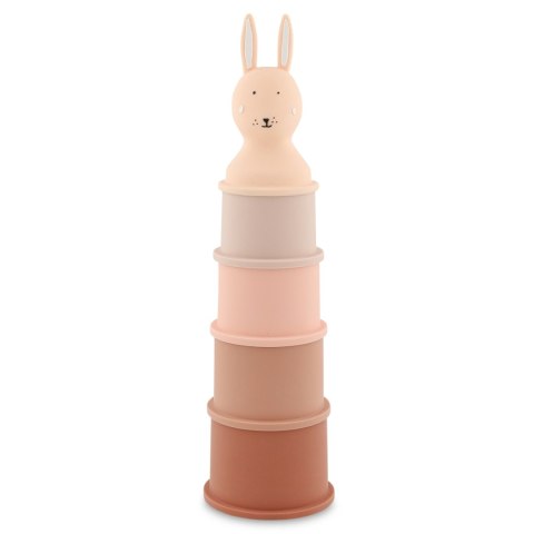 Zabawki do kąpieli kubki do układania 5 sztuk - Królik Trixie Baby