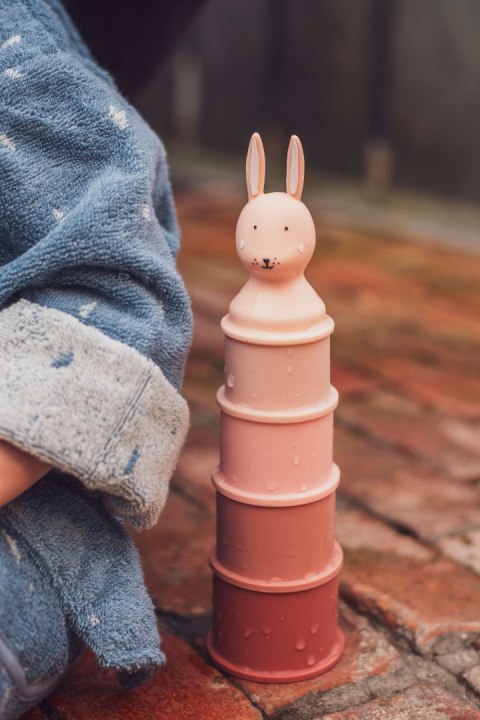Zabawki do kąpieli kubki do układania 5 sztuk - Królik Trixie Baby