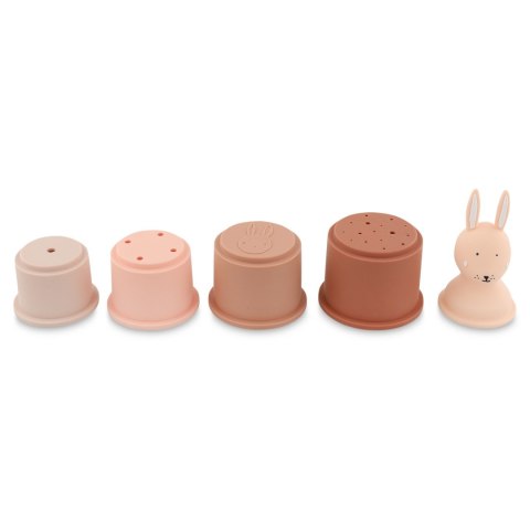 Zabawki do kąpieli kubki do układania 5 sztuk - Królik Trixie Baby