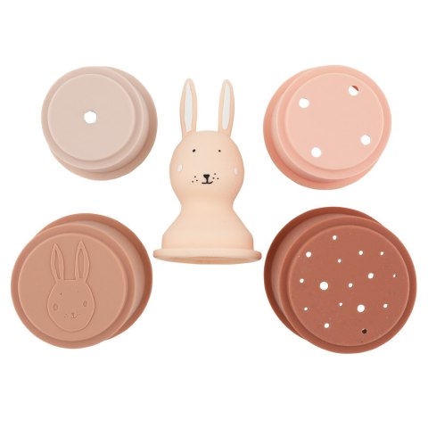 Zabawki do kąpieli kubki do układania 5 sztuk - Królik Trixie Baby