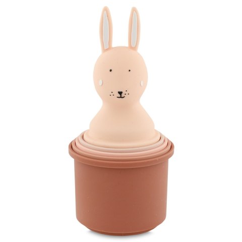Zabawki do kąpieli kubki do układania 5 sztuk - Królik Trixie Baby