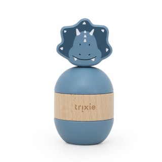 Drewniana układanka z grzechotką Triceratops Trixie Baby