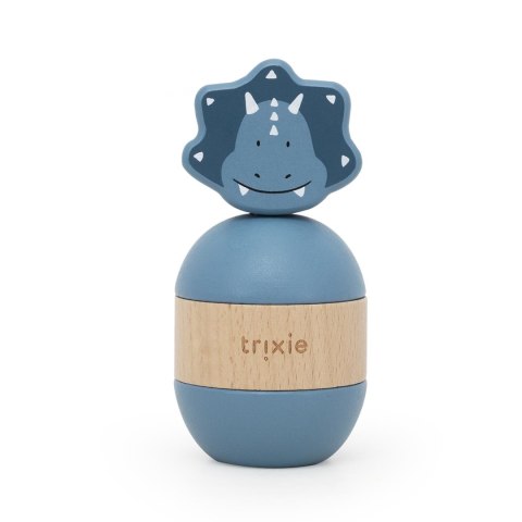 Drewniana układanka z grzechotką Triceratops Trixie Baby