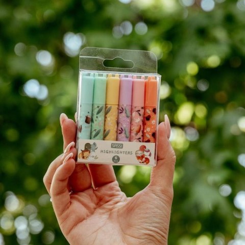 Mini zakreślacze pastelowe 6 szt. SASSI Mix