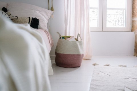 Lorena Canals Kosz dekoracyjny Zoco Ash Rose/Natural