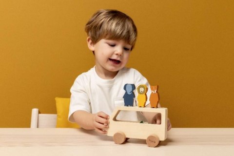 Autobus drewniany dla zwierząt Trixie Baby
