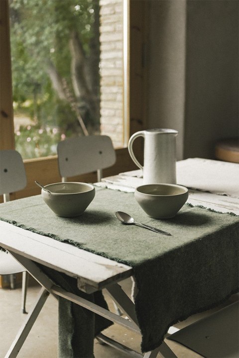 Bieżnik na stół Stonewashed Duck Green 50 × 160 cm Lorena Canals
