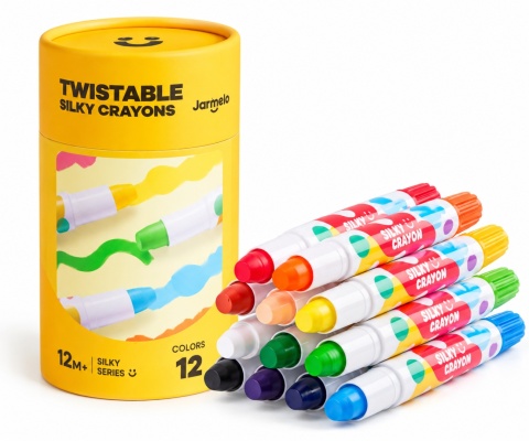 Jarmelo Skily Crayons - 12 kredek żelowych wykręcanych w etui