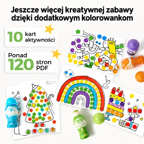 Jarmelo Dot Family - markery stempelkowe zmywalne 3+ / 6 kolorów
