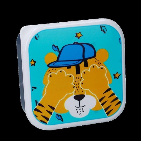 Snack box śniadaniówka 3w1 PRET Tiger Blue