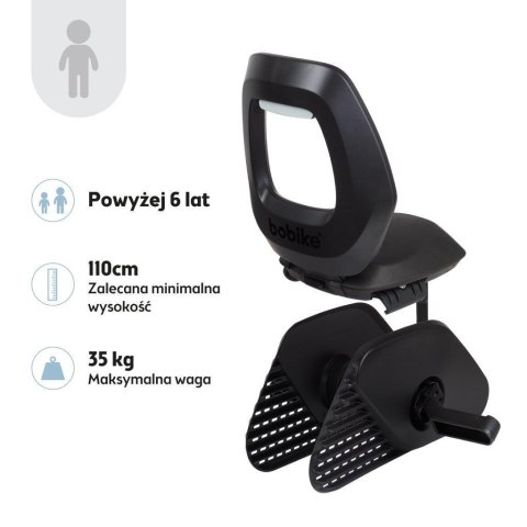 Fotelik row. Bobike Junior ONE black/dark grey