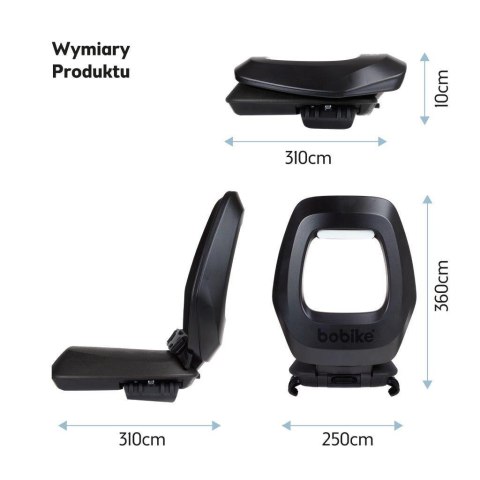 Fotelik row. Bobike Junior ONE black/dark grey