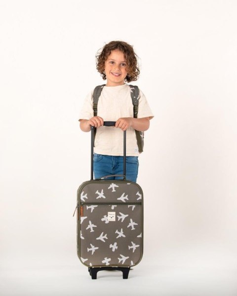 Walizka dla dzieci KIDZROOM Airplane khaki