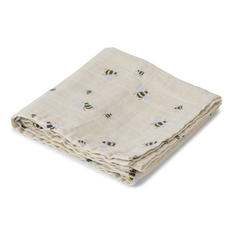 Kocyk muślinowy Swaddle Honeybee 100x100 cm