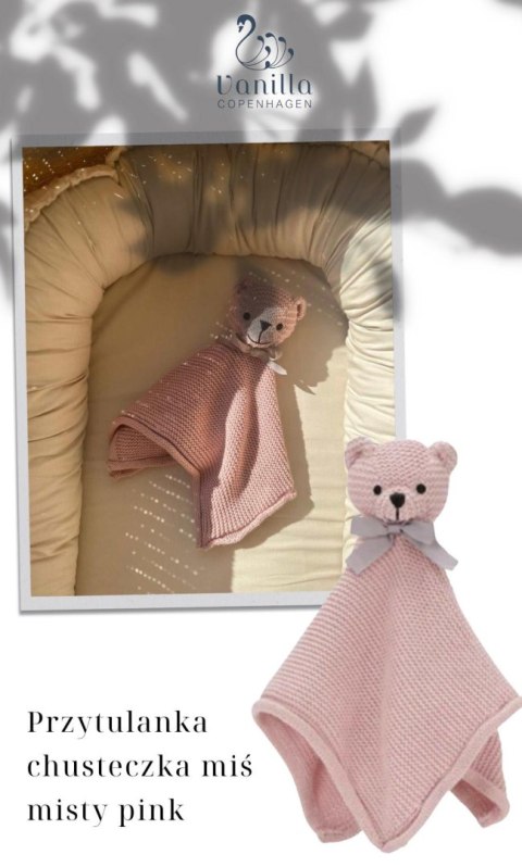 Przytulanka chusteczka Miś Teddy misty rose Vanila