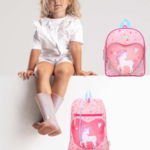 Worek plecak PRET Happy Unicorn pink