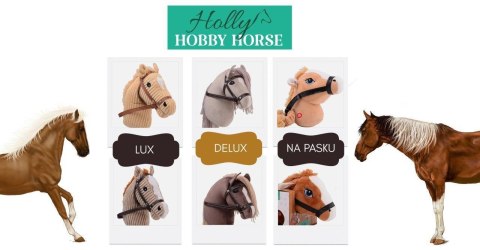 Holly Hobby Horse koń na pasku z ogonem brown