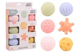 Kulki sensoryczne BIOplastik 6 szt Happy World 0m+